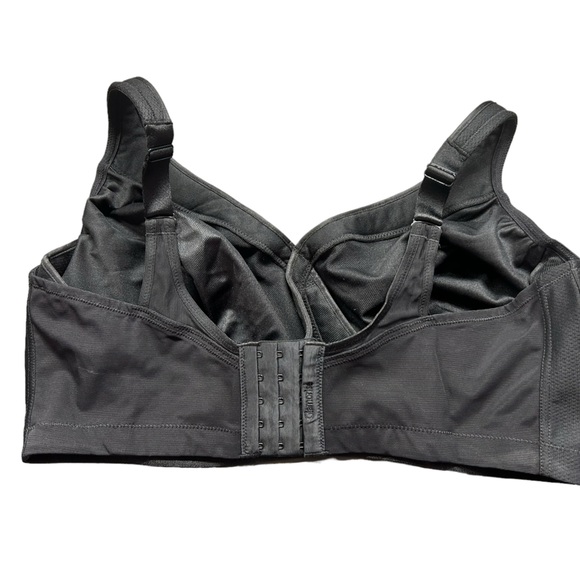 GLAMORISE SPORT womens black full figure wirefree athletic bra size NWOT - Picture 10 of 10